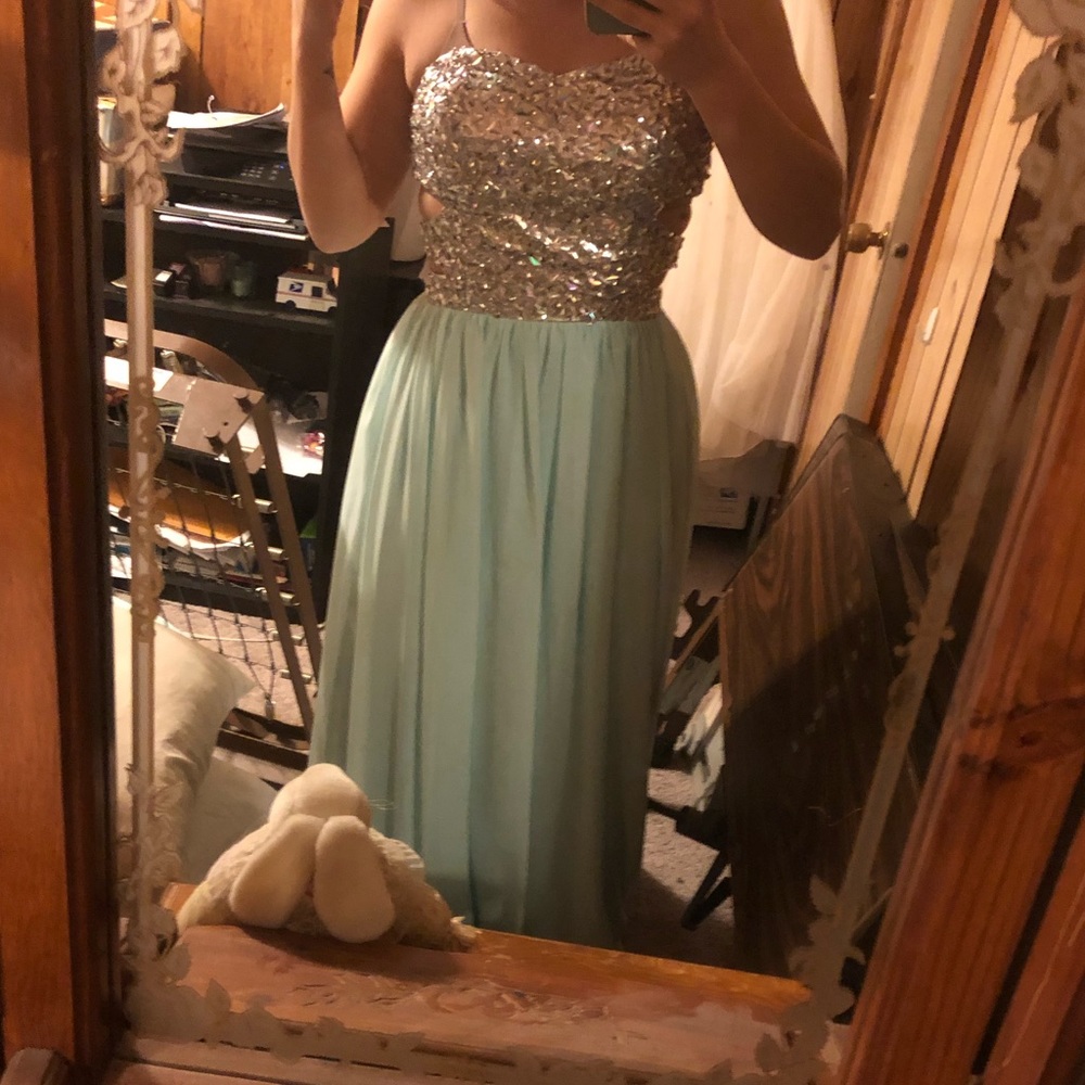 Blue prom dress